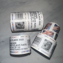 Authentic Forever First Class Stamps 4 Roll Of 100 Stamps Each. 