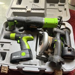 Kawasaki 19.2V Cordless Set Two Battery No Charger