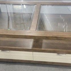 Rooms 2 Go Wood And Glass Coffee Table