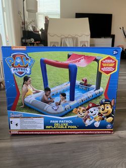 Paw Patrol Deluxe Inflatable Pool SwimWays Paw Patrol Pool Patroller Deluxe Inflatable Pool