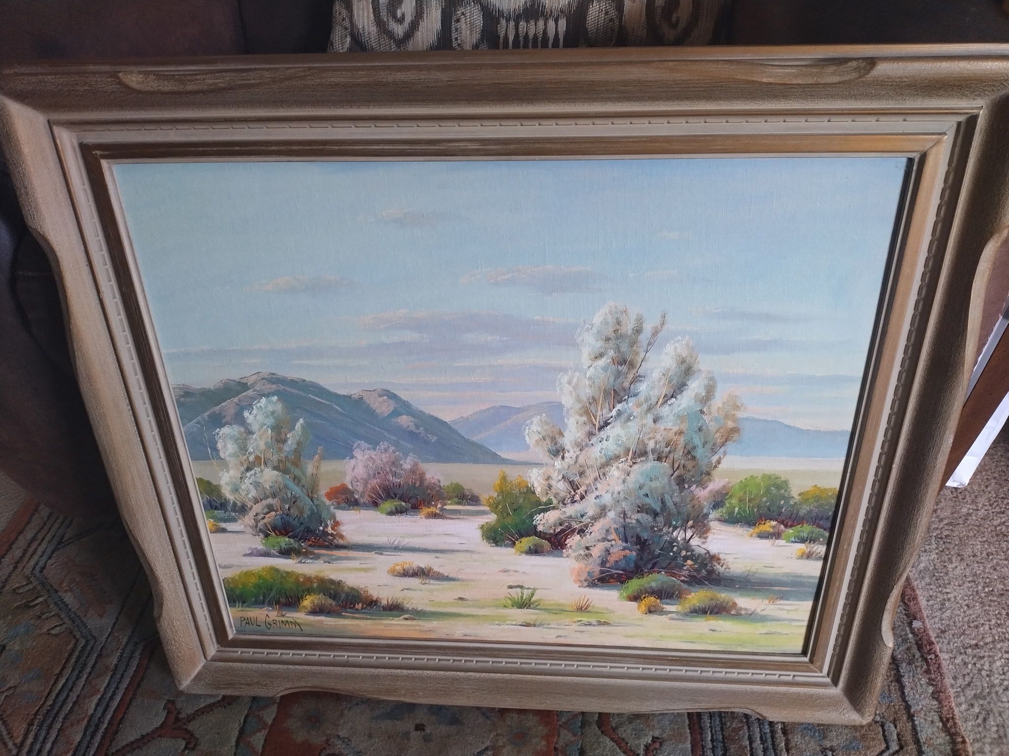 Paul Grimm “Desert Smoke Trees” Painting 