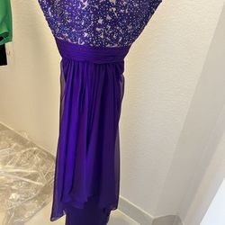 Bella Purple Evening Gown Size 8 Fits 4-6