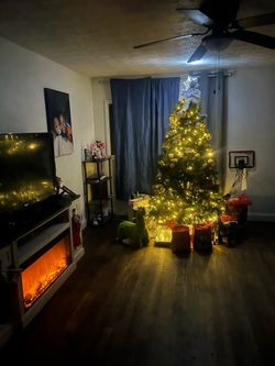 Fireplace tv stand