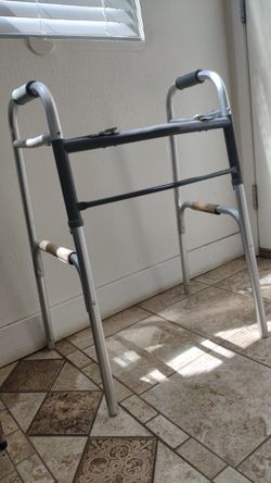Foldable Walker for Seniors - Aluminum Folding Walker 7-Height Adjustable Compact Walkers Excellent Condition