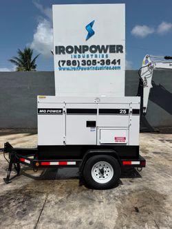 2017 Multiquip Whisperwatt 25 kva Diesel Generator Trailer Mounted