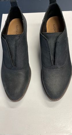 Lucky Brand Black Suede Ankle Booties – Women’s Size 8 – Like New