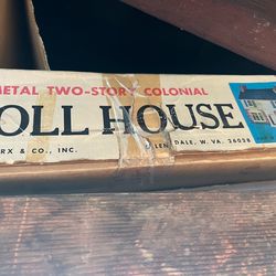Vintage toy dollhouse in box