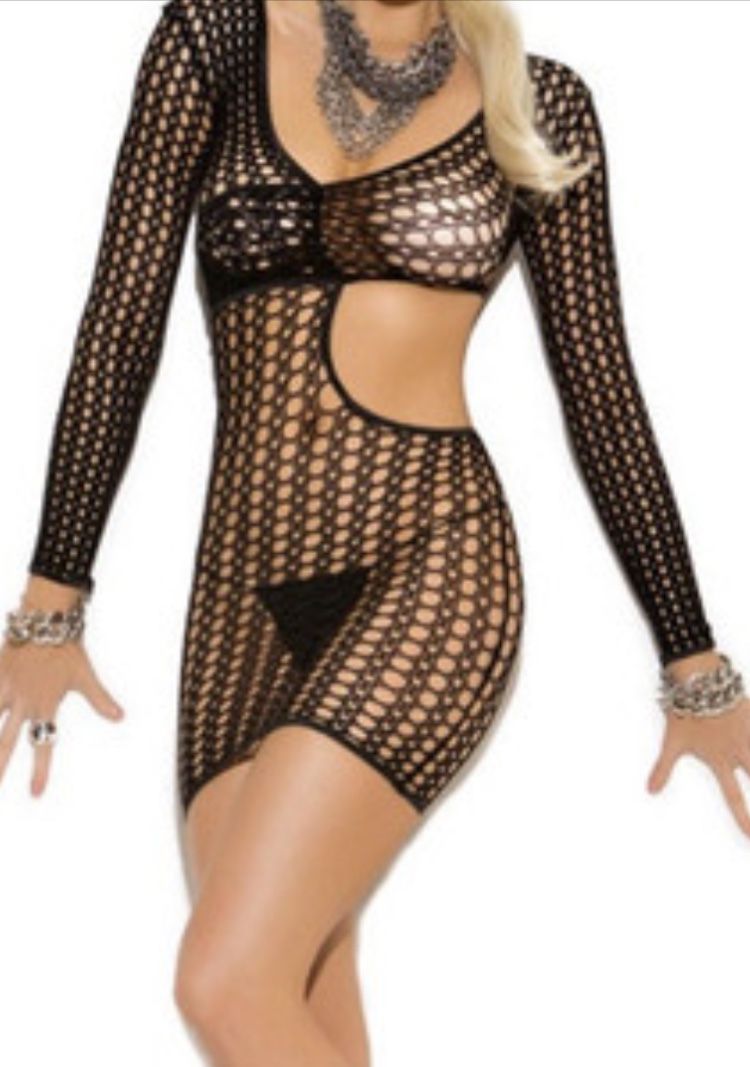 Black Fishnet Valentines Day Lingerie Gift Set