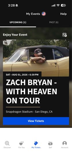 Zach Bryan 8/1 Concert Tickets - San Diego