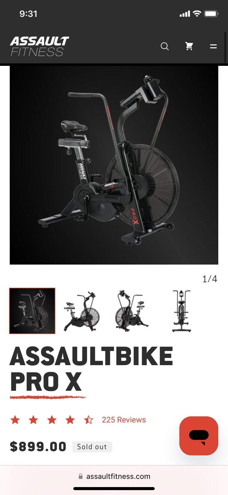 Assault Bike Pro X Rogue Fitness CrossFit Home Gym