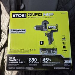 Ryobi 18V ONE+ HP Brushless Hammer Drill Kit (Brand New) – Powerful & Ready to Work!