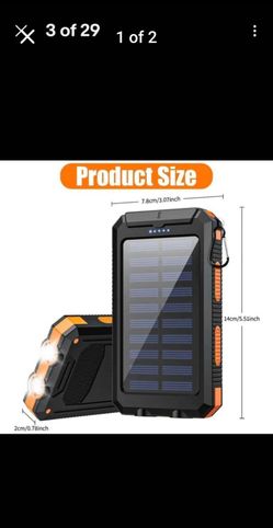 Rugged Solar Power Charger for Camping and backup phone Charger