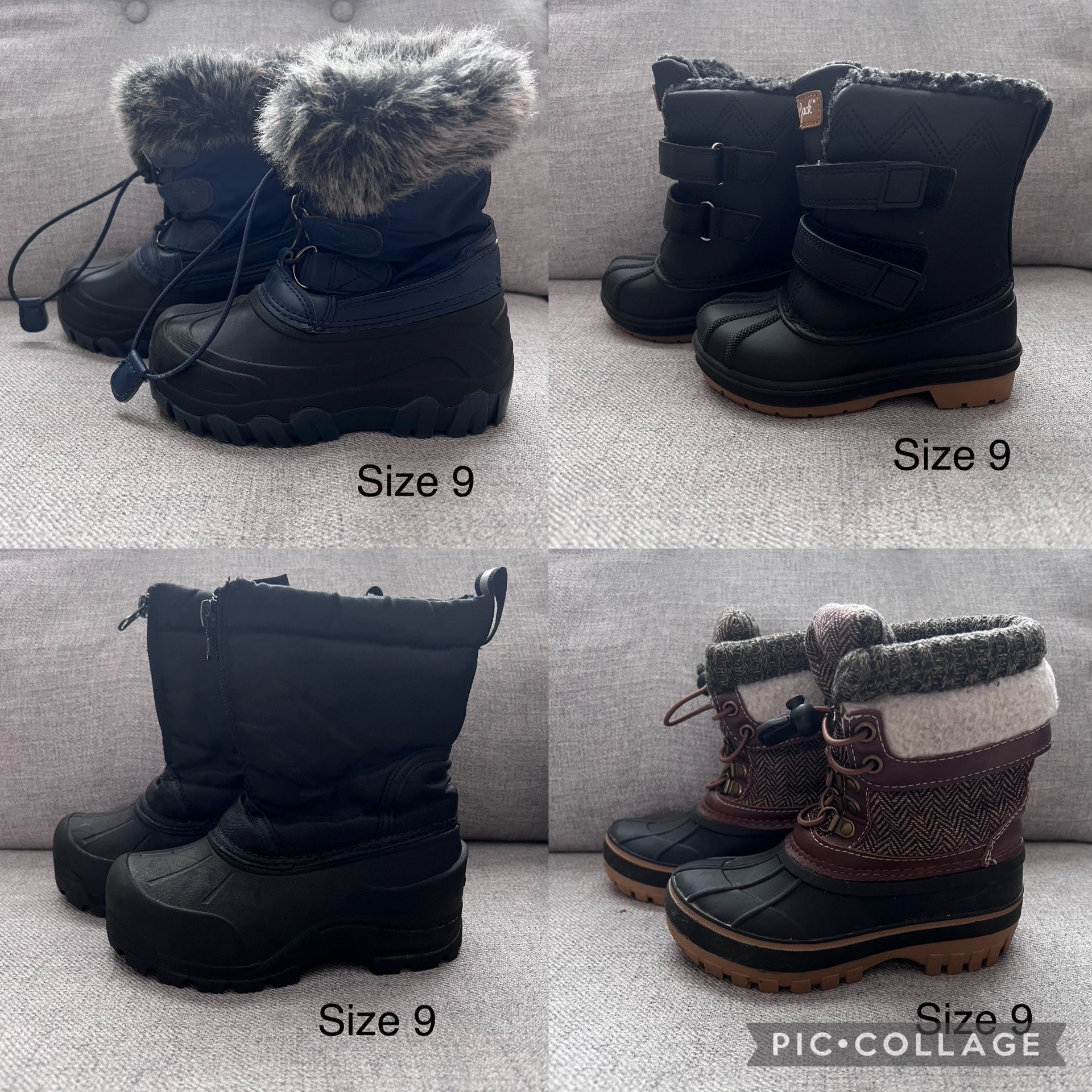 Kids Snow Boots Size 9