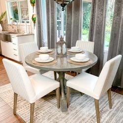 Custom Dining Table Farmhouse Country French Modern Rustic Solid Wood Set Restoration Hardware Insp Bench Hand Built Round Oval Counter Breakfast  