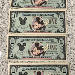 Authentic Disney Dollars Collectors Item