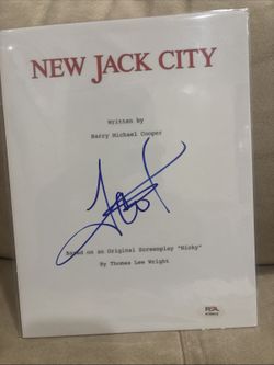 Ice Cube Autographed "New Jack City" Script Title Page with PSA COA