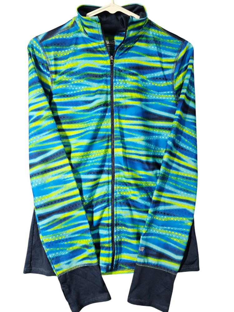 Avia XL(14-16) Kids Blue & Green Roped Zip Up Sweater