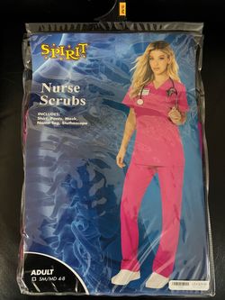 Spirit Nurse Scrubs Halloween Costume Adult S/M