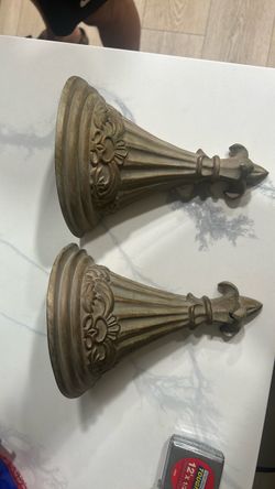 Decorative Wall Sconce Pair Fleur-de-Lis