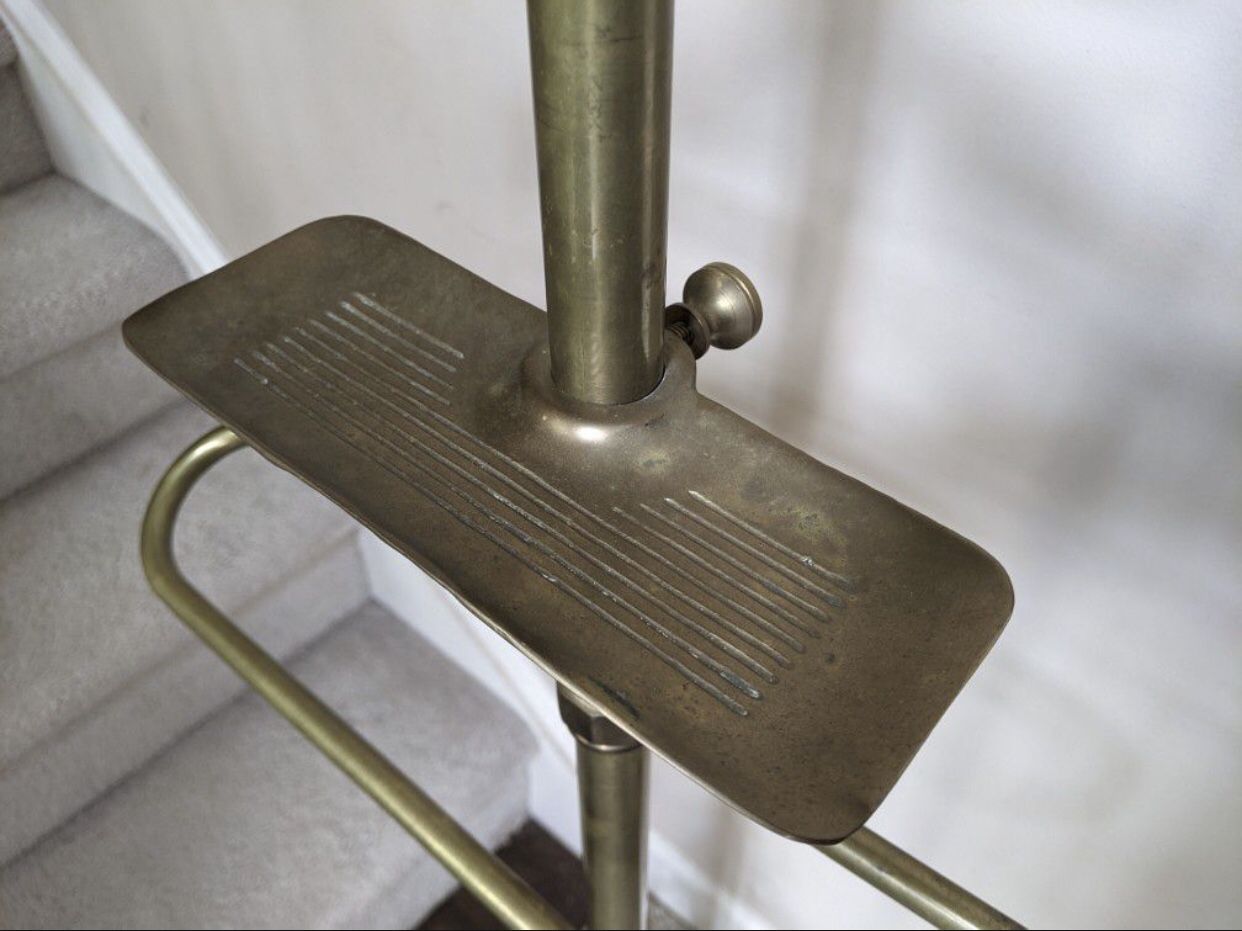 Vintage Brass Butler Suit Valet Stand Coat/clothes Accessories Rack