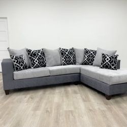 Sectional Sofa Set With Pillows