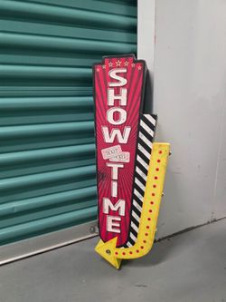 Movie/Cinema Double Sided Showtime Metal Sign for Home Theater/Man Cave