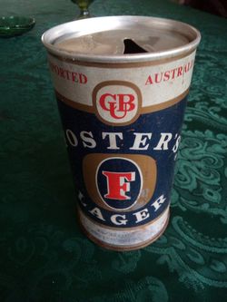 Vintage fosters lager beer can