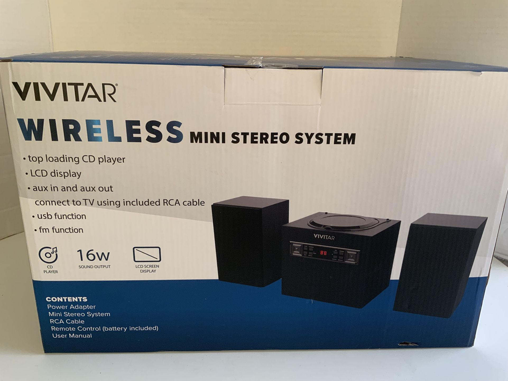 Vivitar Wireless Mini Bluetooth & CD Stereo System