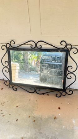 Metal frame mirror