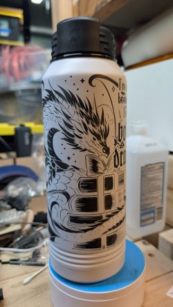 Book dragon water bottle