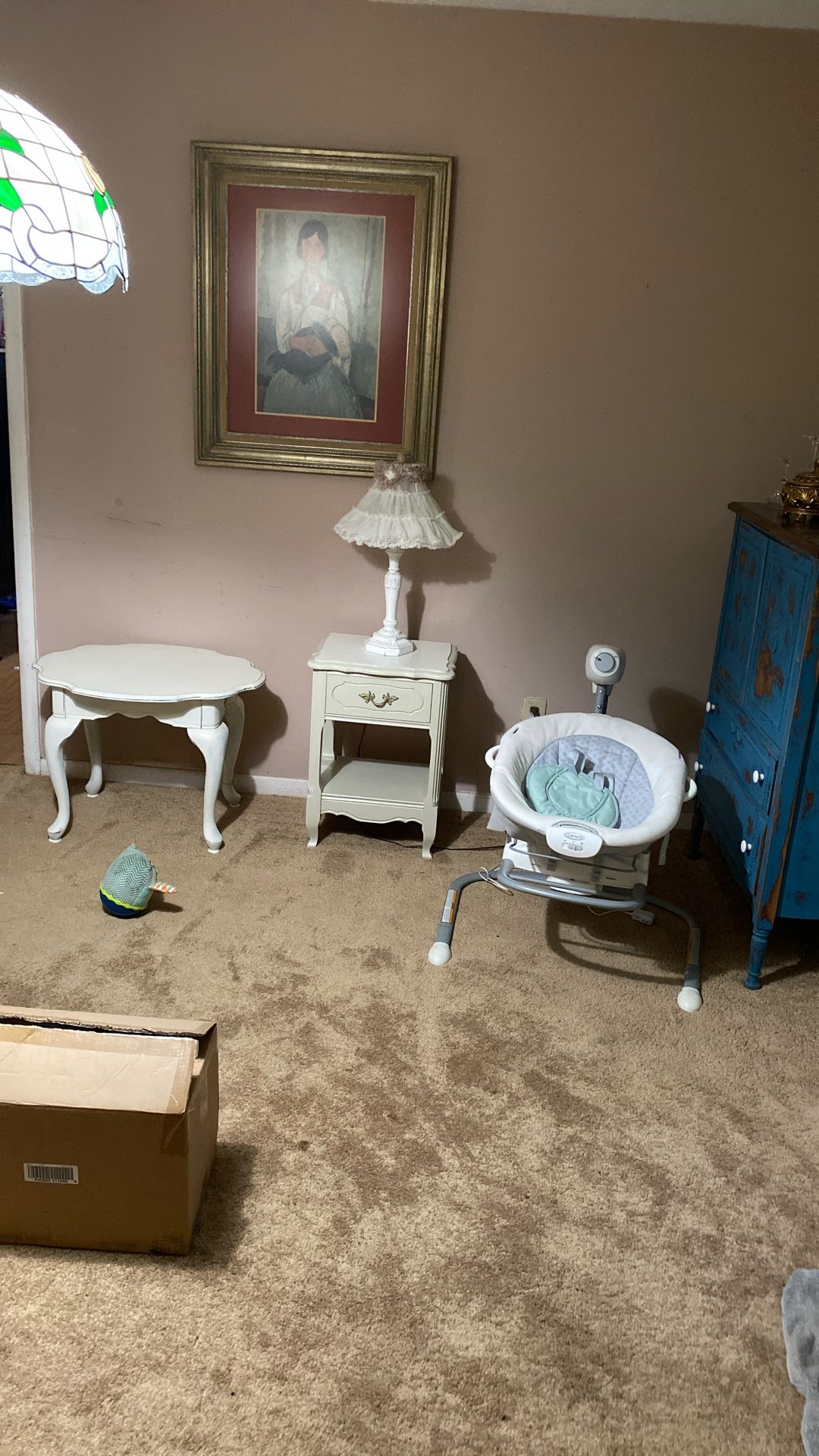 Graco Baby Swing, Nightstand, Table, Lamp & chest
