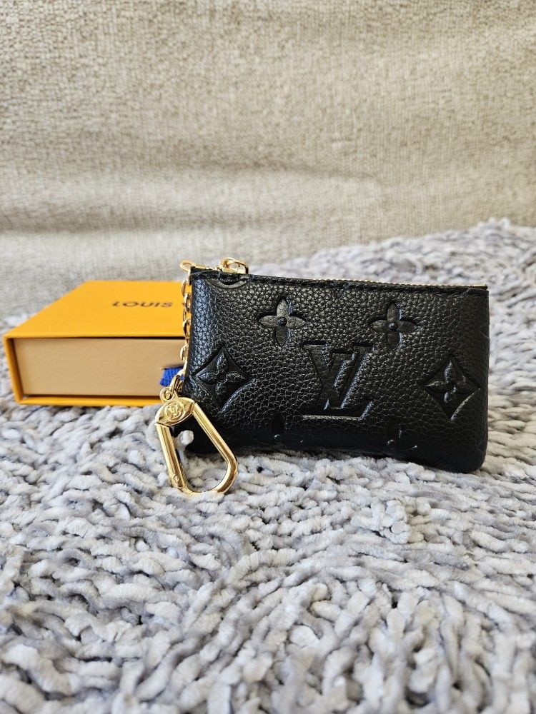 Louis Vuitton Black Embossed Coin Pouch