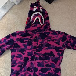 Purple Bape Zip Up Size Small