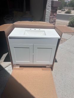 White 36in. Bathroom Vanity