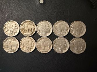 Lot of 10 Buffalo Nickel Coins