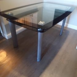 Glass Top Dining Table