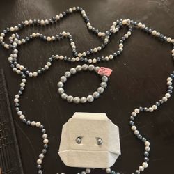 Sterling Silver Fresh Water Multi Color Pearl Necklace