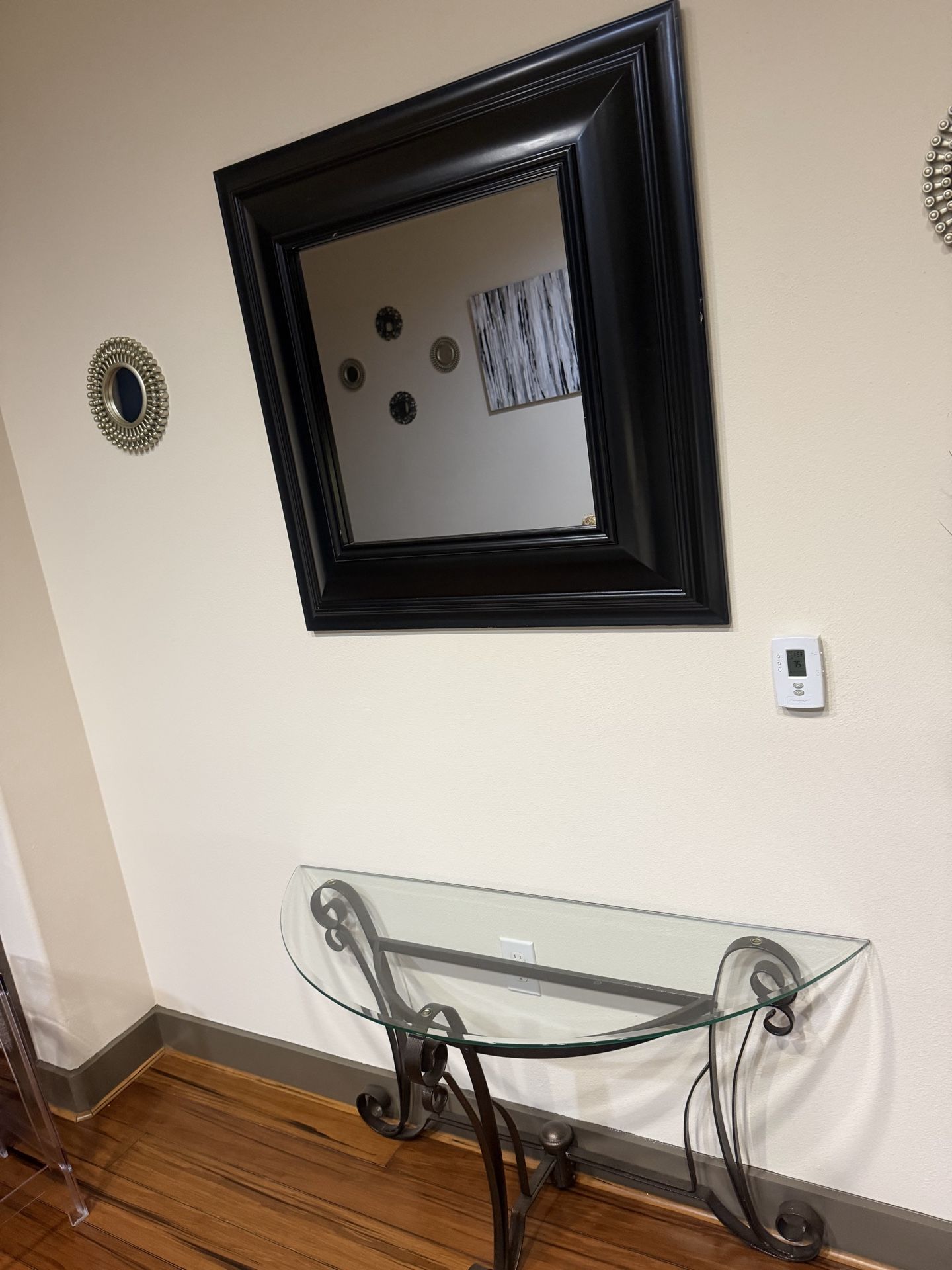 Table and mirror