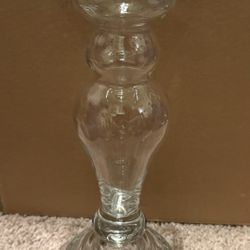 Used Glass Candle Holder. 