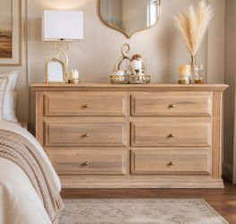 Refinished Solid Wood 6 Drawer Dresser FREE DELIVERY