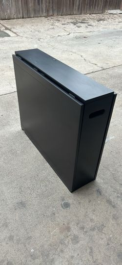Black Folding Drop-Leaf Table