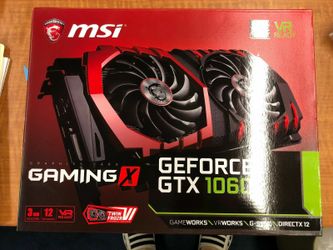BOX MSI GTX 1060 Gaming X 6GB
