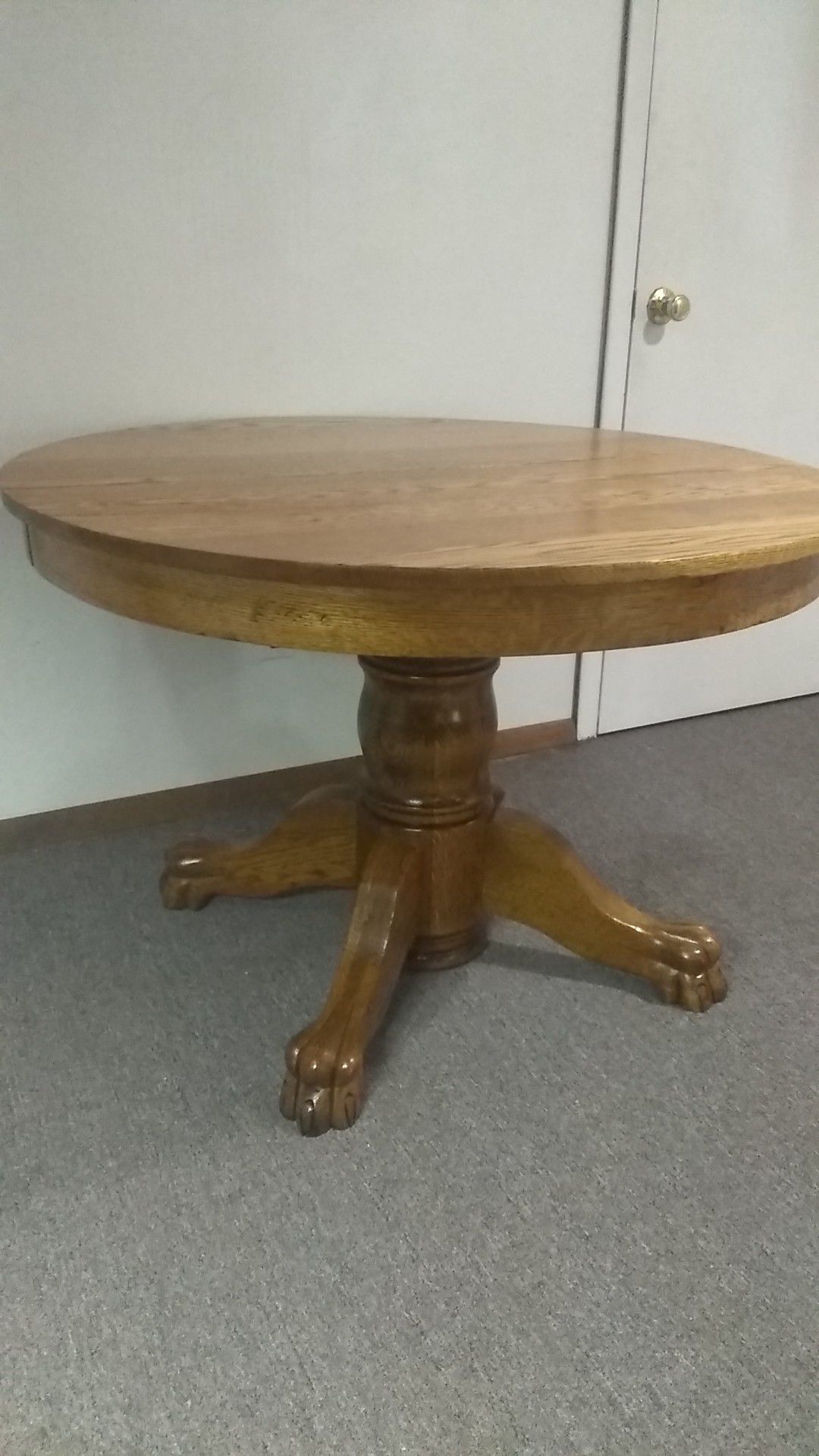 Antique oak claw foot table