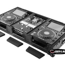 Odyssey 810134 DJ Case for 10" DJ Mixers and Two Pioneer CDJ-3000 DJ Multi Player
