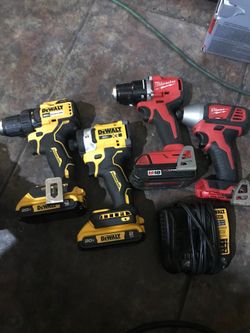 Dewalt & Milwaukee Drills