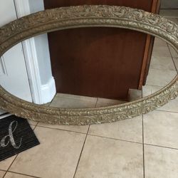 Antique Plaster Framed Mirror 