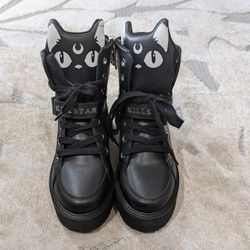 KillStar Gothic Black Boots Size 5