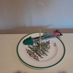 England Spode Tree Plate With Number On Back