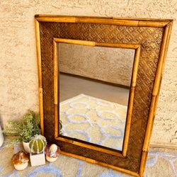 Vintage Bamboo/Rattan Mirror 