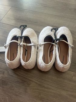 Women’s faux shearling Mary Jane flat shoes
